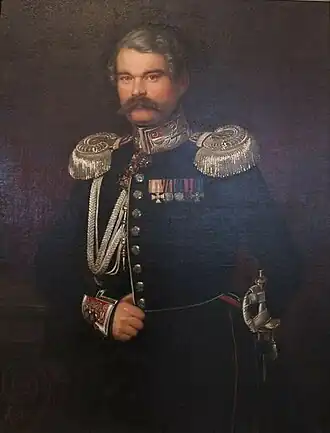 Портрет флигель-адъютанта А. А. Катенина кисти Э. Г. Боссе, около 1840 г.