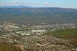 Вид на Кавалерово из самолета при заходе на посадку