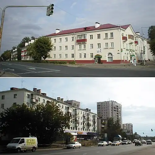 дома на улице Мира у площади