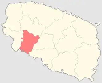 Цивильский уезд на карте