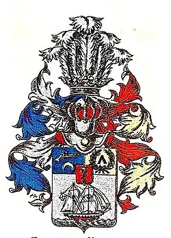 Герб Александра Казарского, капитана брига «Меркурия»