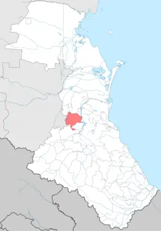 Казбековский район на карте