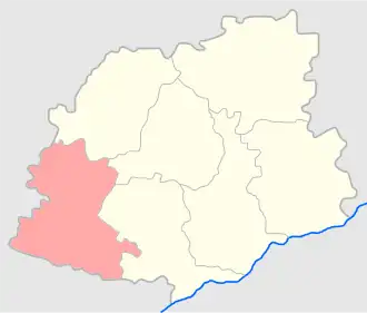 Олькушский уезд на карте