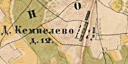План деревни Кемпелево. 1885 год