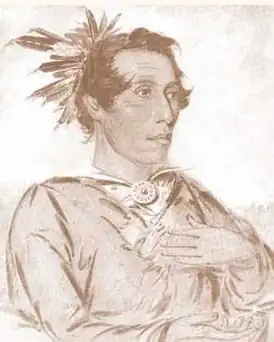 Кеннекук, пророк кикапу. Художник Джордж Кэтлин