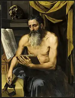 Святой Иероним пишущий. Дерево, масло. Лувр, Париж