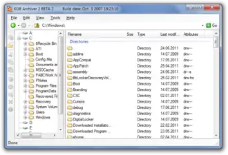 Скриншот программы KGB Archiver