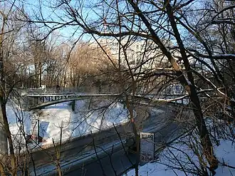 Вид моста зимой…