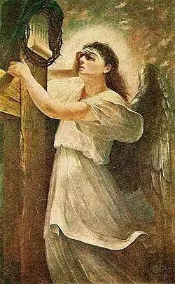 Скорбящий ангел (холст, масло; Северо-Осетинский республиканский художественный музей).