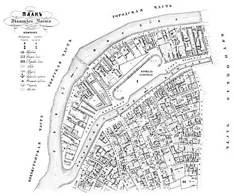 Якиманская часть (северная половина) в атласе Хотева (1852)