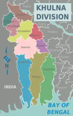 Кхулна на карте