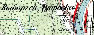 Расположение мызы. 1909 год