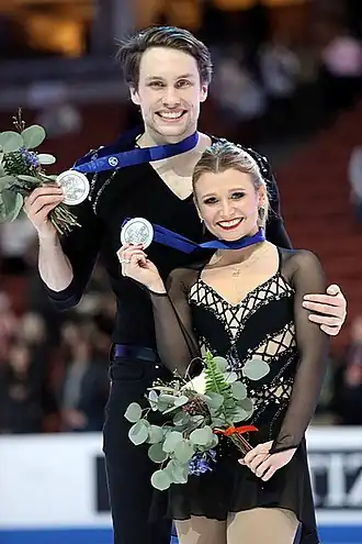 на награждении чемпионата четырёх континентов 2019