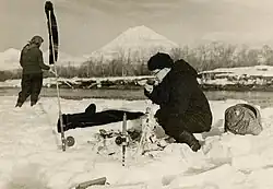 На рыбалке. Камчатка,конец 1950-х гг.