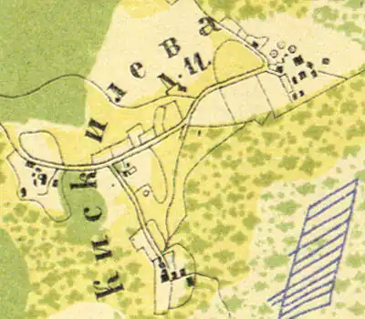 План деревни Кискелово. 1860 год.