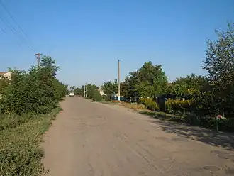 На центральной улице села