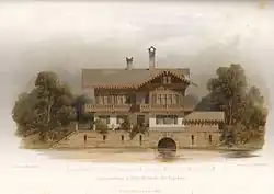 Один из «швейцарских домов» в Кляйн-Глинике. Бабельсберг, Потсдам. Проект Фердинанда фон Арнима. 1867