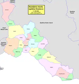 Община Кнежево на карте