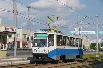 Трамвайный вагон 71-608КМ в Коломне