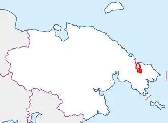 Колючинская губа на карте Чукотского автономного округа