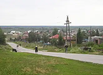 Посёлок Колывань в августе 2005 года