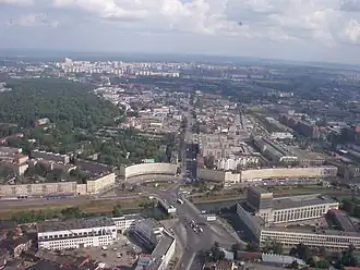 Общий вид улицы с воздуха