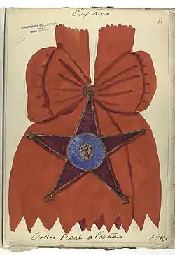 Знак и лента первой степени ордена.