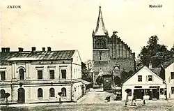 Австро-венгерская открытка.Костёл свв. Войцеха и Ежи.