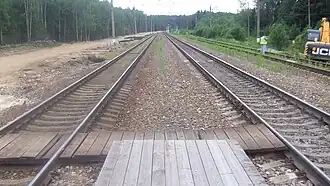 Вид на запад с временной платформы