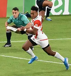 Ник Берри (слева) и Котаро Мацусима на чемпионате мира 2019 года