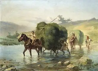 П. О. Ковалевский. Возвращение с сенокоса. 1884