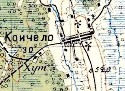 План деревни Койчела. 1941 год