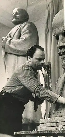 Козырев А. И. за работой.