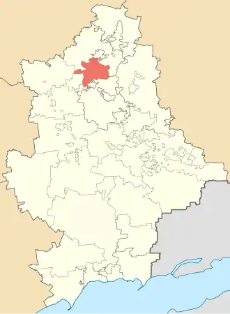 Краматорский городской совет на карте