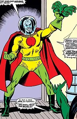 Крэнг в комиксе Captain America #180 (сентябрь, 1974)Художник — Сэл Бьюсема.