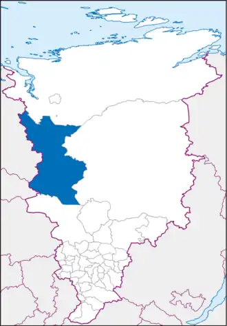 Туруханский район на карте