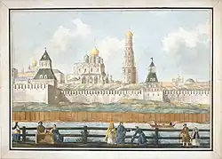 Панорама Кремля. 1780-е годы. Акварель