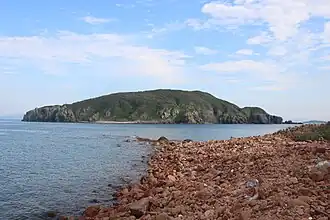 Остров Кротова с острова Сергеева