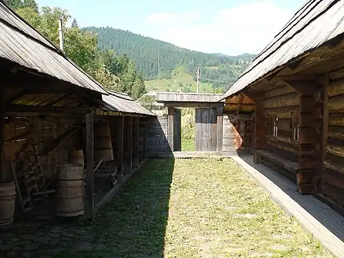 Фрагмент внутреннего двора гражды Верховинский р-н, с.Криворовня