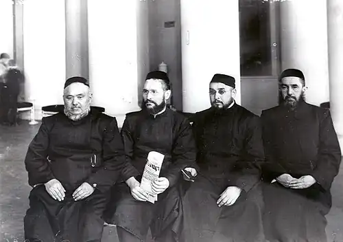 Депутаты II Государственной Думы: Ш. Кульбаков, Х. Масагутов, Х. Усманов и М. Тукаев