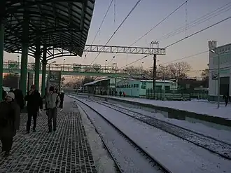 Станция Кунцево. Вид в сторону Белорусского вокзала