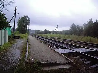 Перрон: вид в сторону Туокслахти, 8 августа 2008