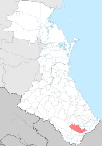 Курахский район на карте