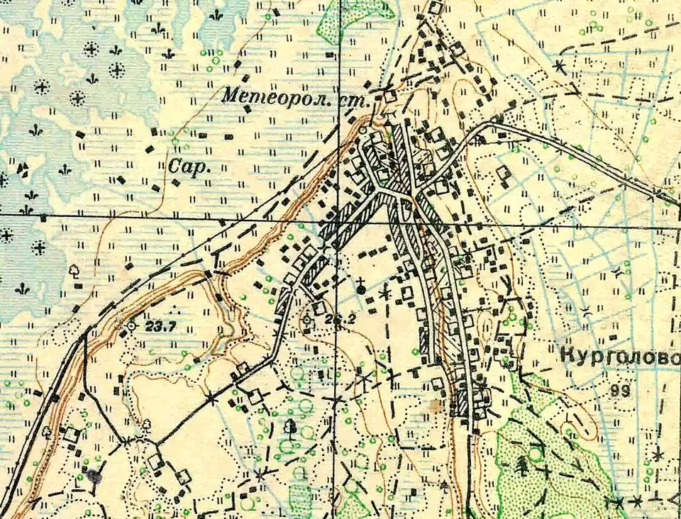 План деревни Курголово. 1930 год