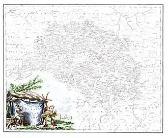 Курское наместничество на карте