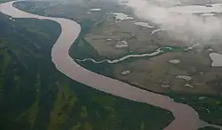 Аэрофотосъёмка нижнего течения реки Кускокуим летом 2013 года