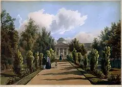 Вид померанцевой Оранжереи с северной стороны (от господского дома)