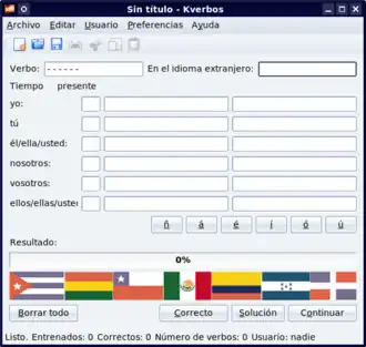 Скриншот программы KVerbos