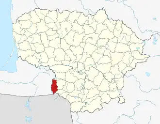 Кибартский район на карте