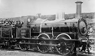 LSWR 302 class № 345 в 1880-е годы